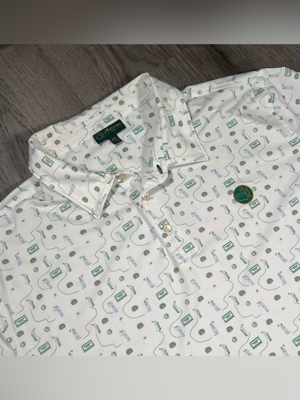 Masters Berckmans Place Augusta 2024 Polo Shirt Size XXL Golf ANGC‎ White Print